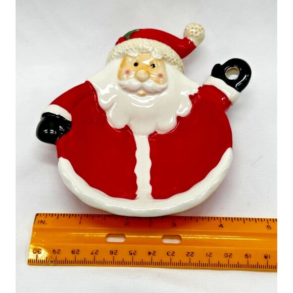 VINTAGE Ganz Santa Claus Face - Christmas Candy/Trinket Dish Plate Ashtray 5" - Picture 7 of 9